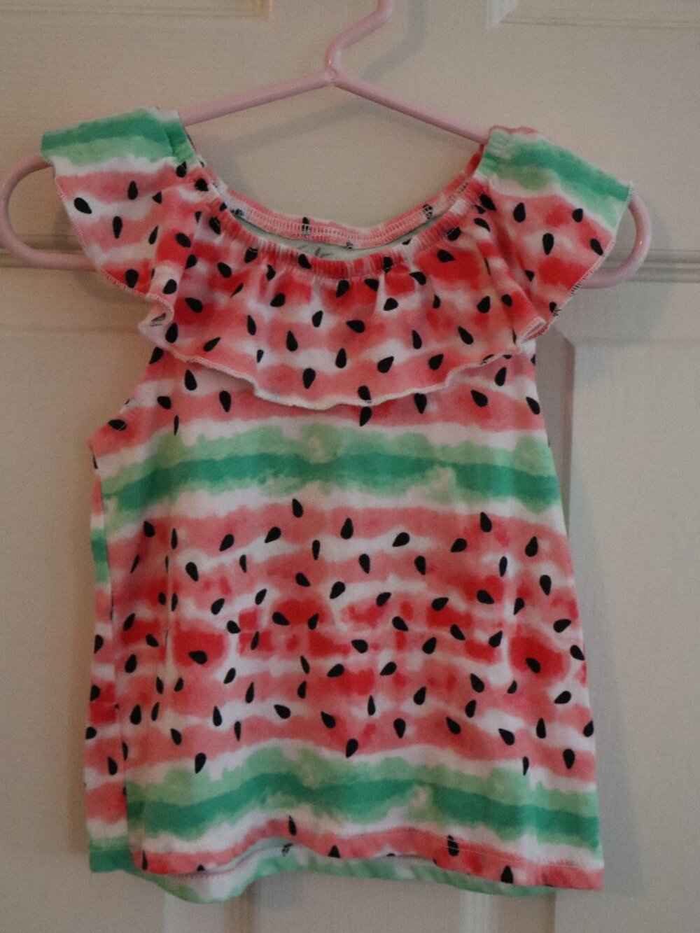 Watermelon Girls Top with Ruffle detail The Children's Place 2T